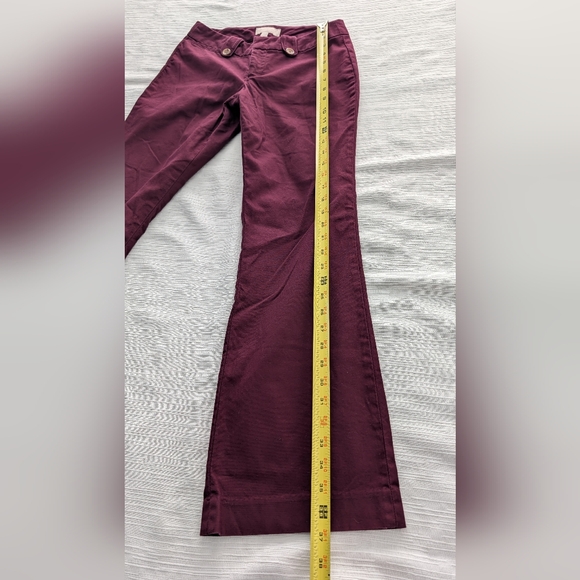 Banana Reblic Women's Burgundy Martin Fit Pants Size 2 - Picture 10 of 15
